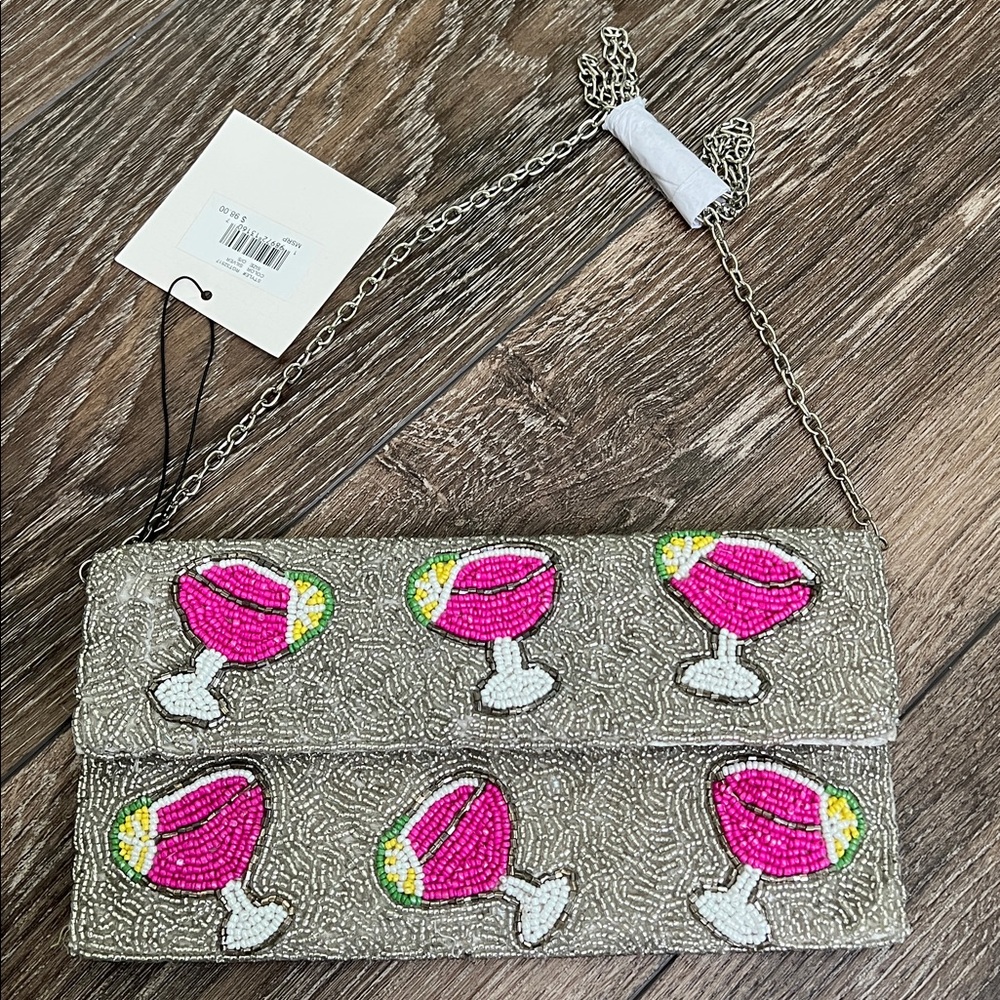 Rachel Zoe Gray Set with Pink Cocktail Motif - Picture 3 of 11